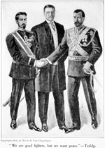 Roosevelt with Tsar Nicholas and Emperor Meiji